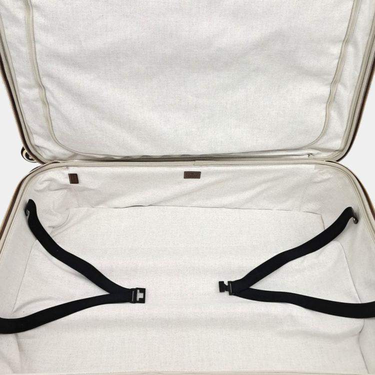 Pre Owned Gucci Beige PVC GG Supreme Large Trolley