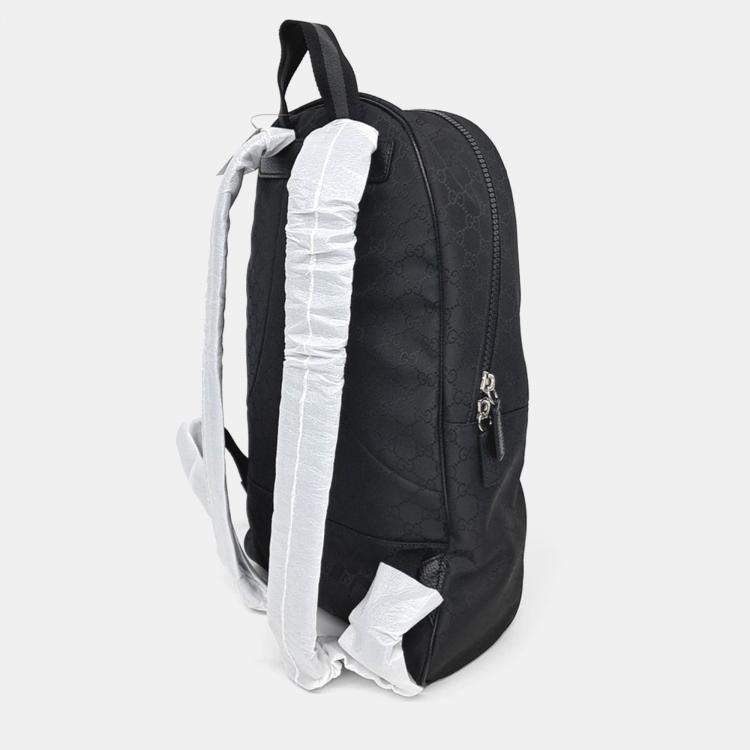 Pre Owned Gucci Black Fabric Backpack