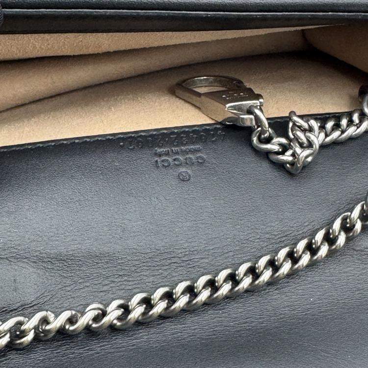 Pre Owned Gucci Dionysus Black Velvet Super Mini Shoulder Bag