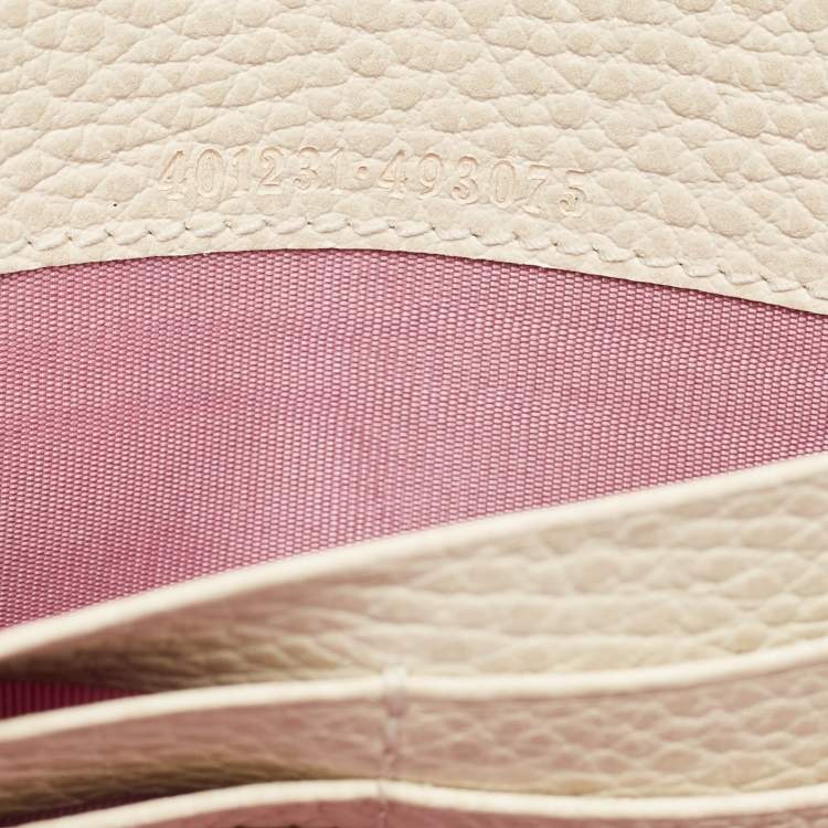 Pre Owned Gucci Off White Leather Dionysus Mini Wallet on Chain