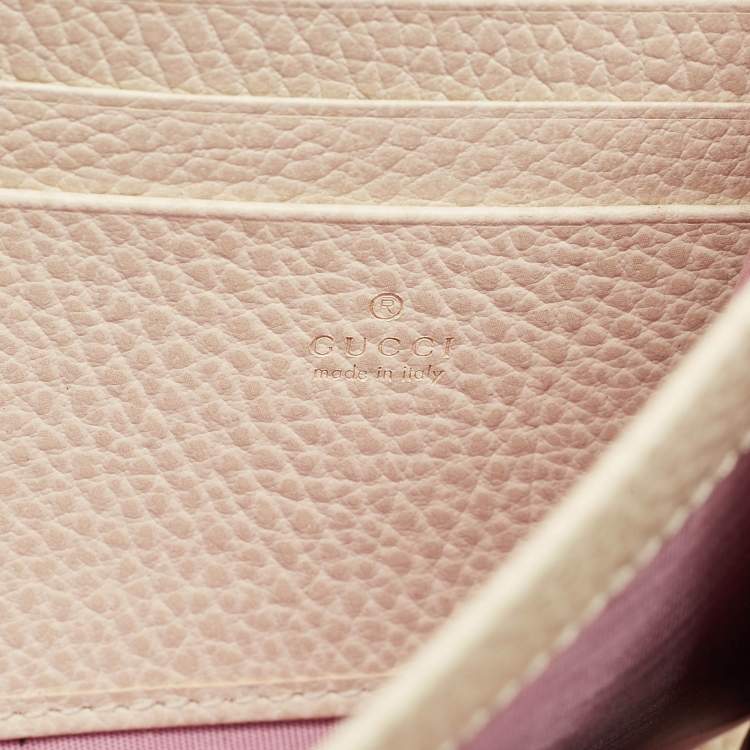 Pre Owned Gucci Off White Leather Dionysus Mini Wallet on Chain