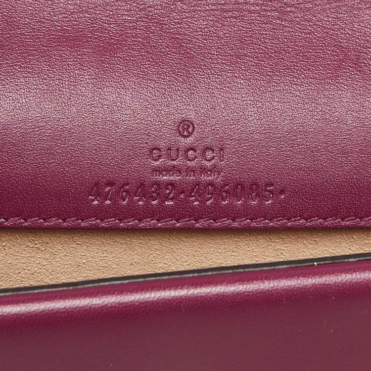 Pre Owned Gucci Purple Velvet and Leather Super Mini Dionysus Crystals Shoulder Bag