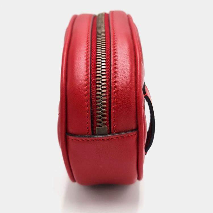 Pre Owned Gucci GG Marmont Matelasse Leather pouch bag