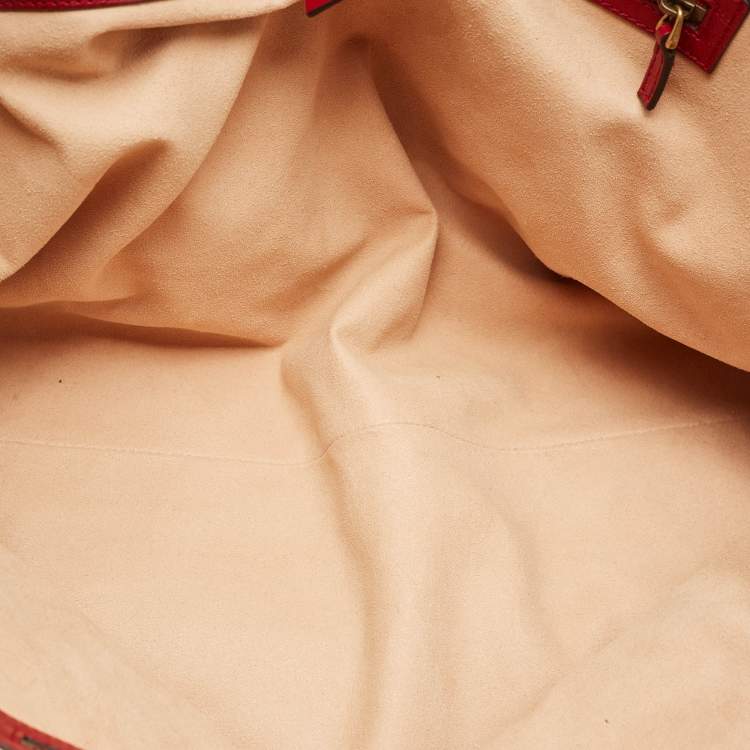 Pre Owned Gucci Red Leather Large Re(Belle) Satchel