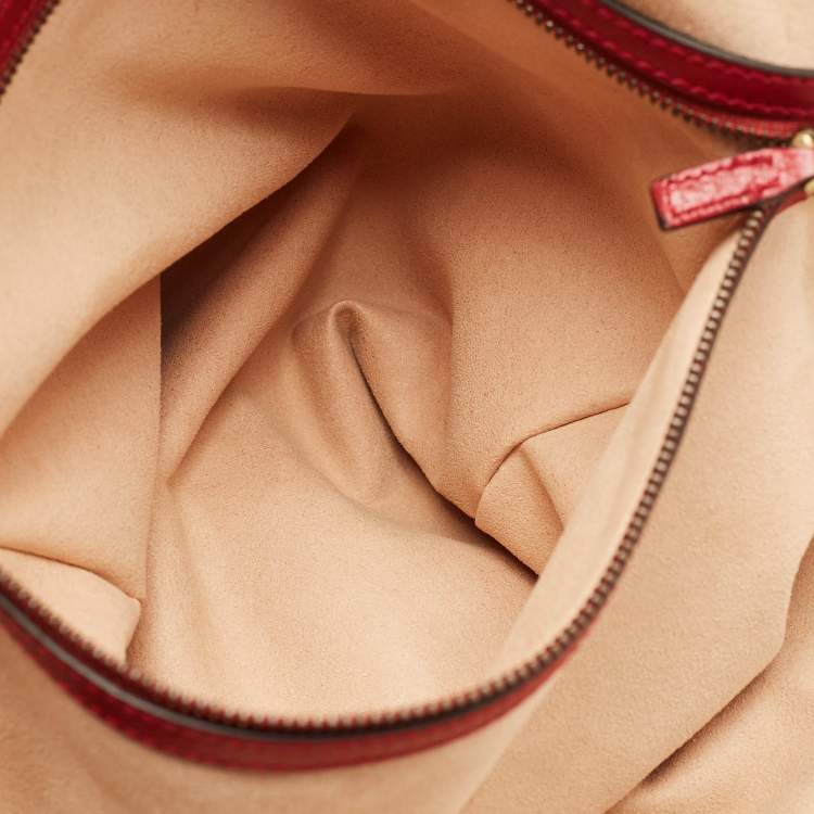 Pre Owned Gucci Red Leather Large Re(Belle) Satchel