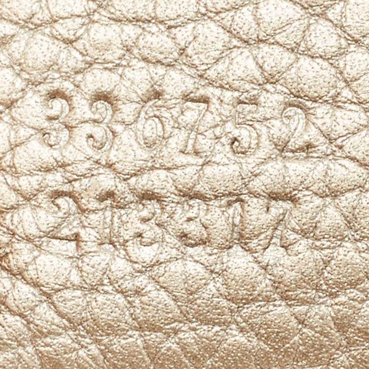 Pre Owned Gucci Beige Leather Soho Flap Chain Shoulder Bag