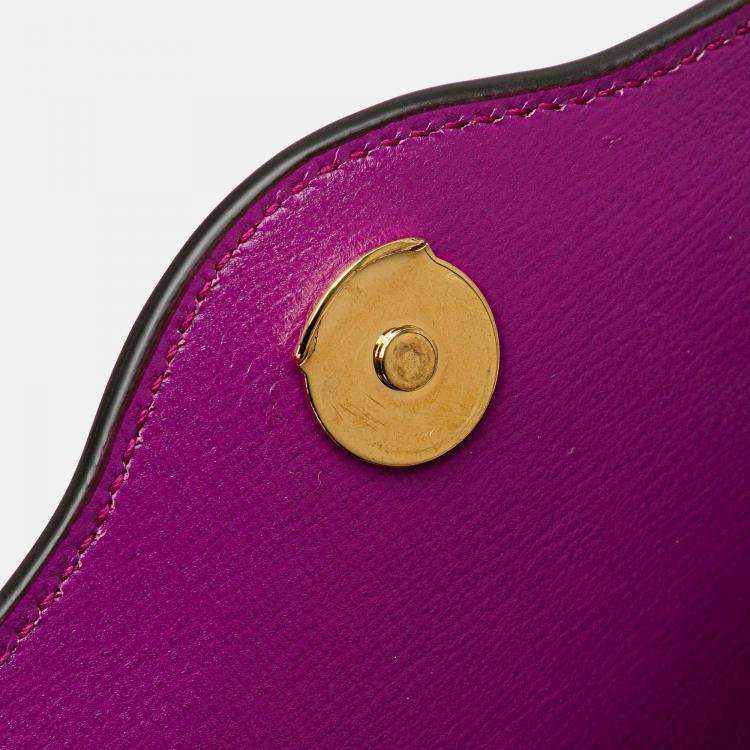 Pre Owned Gucci Purple Mini Leather Horsebit 1955 Web Crossbody
