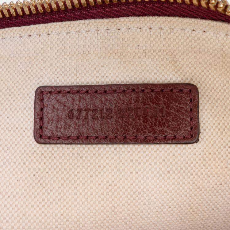 Pre Owned Gucci Brown Mini GG Supreme Horsebit 1955 Top Handle Bag