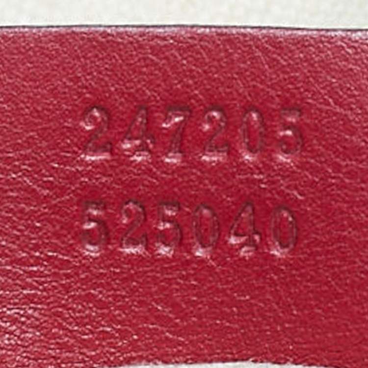 Pre Owned Gucci Red Leather Medium Boston Bag