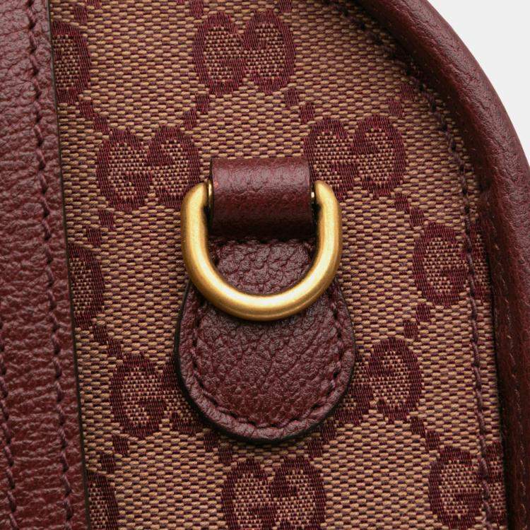 مملوكة مسبقًا Gucci Red Mini GG Canvas Ophidia Web Duffle Bag