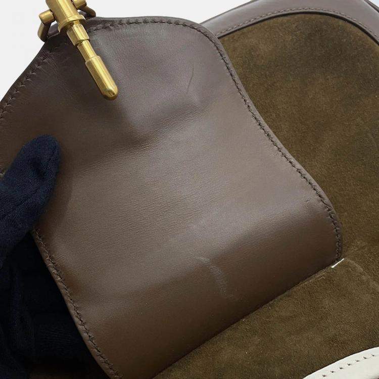 Pre Owned Gucci Jackie Vintage Brown Suede Leather Shoulder Bag