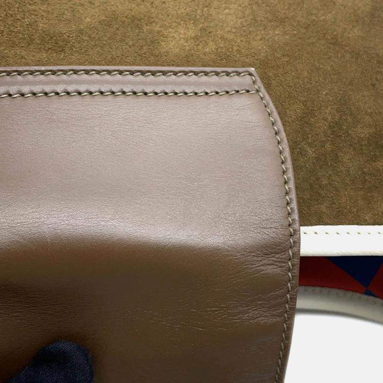 Pre Owned Gucci Jackie Vintage Brown Suede Leather Shoulder Bag