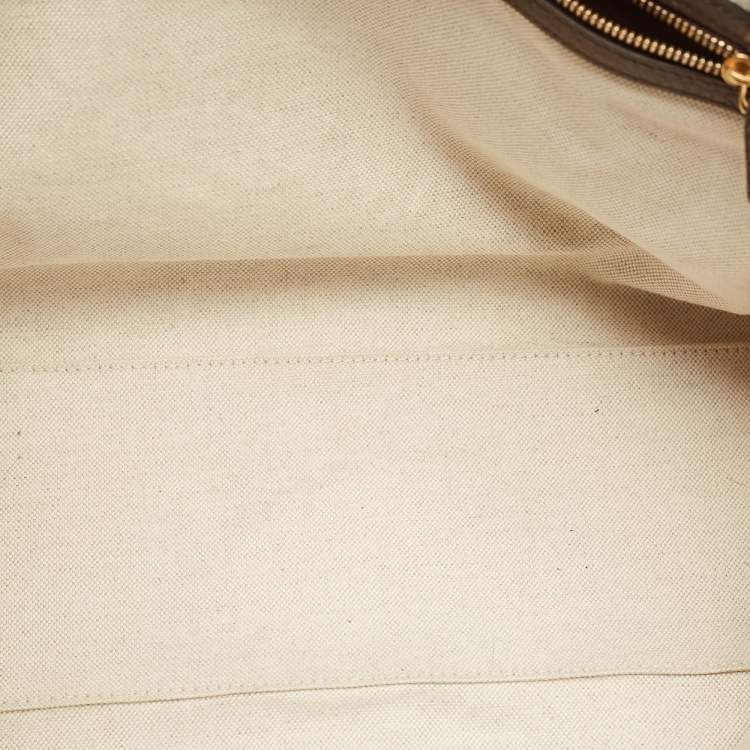Pre Owned Gucci Beige/Brown Jumbo GG Canvas Medium Ophidia Tote