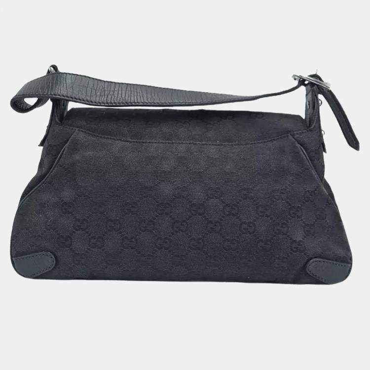 Pre Owned Gucci Horsebit Small GG Canvas Shoulder Bag