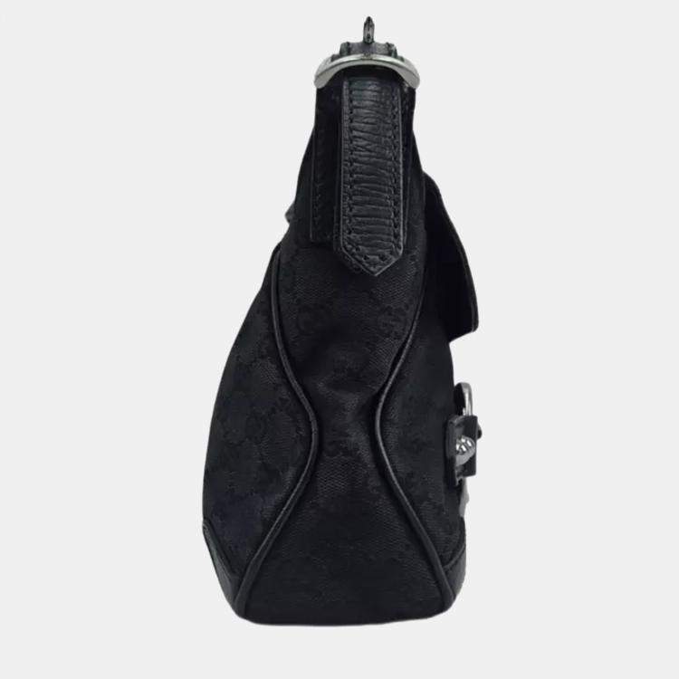 Pre Owned Gucci Horsebit Small GG Canvas Shoulder Bag