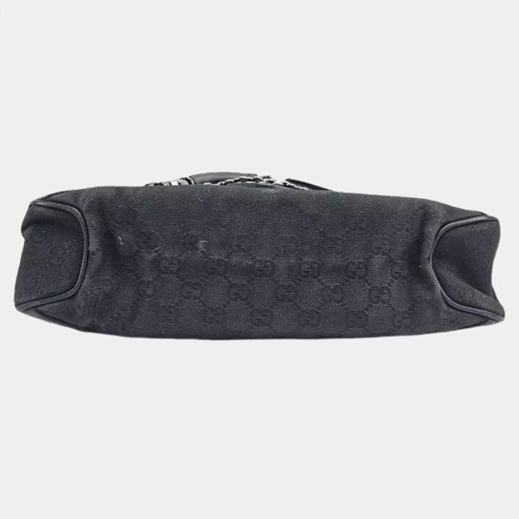 Pre Owned Gucci Horsebit Small GG Canvas Shoulder Bag