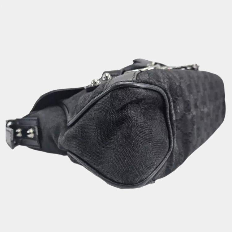Pre Owned Gucci Horsebit Small GG Canvas Shoulder Bag