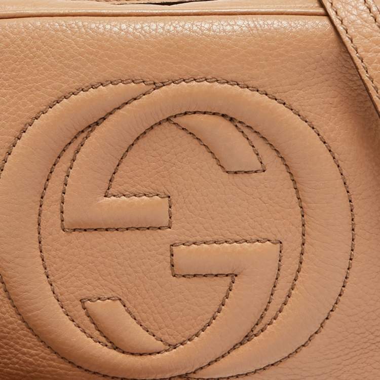 Pre Owned Gucci Brown Leather Small Soho Disco Shoulder Bag