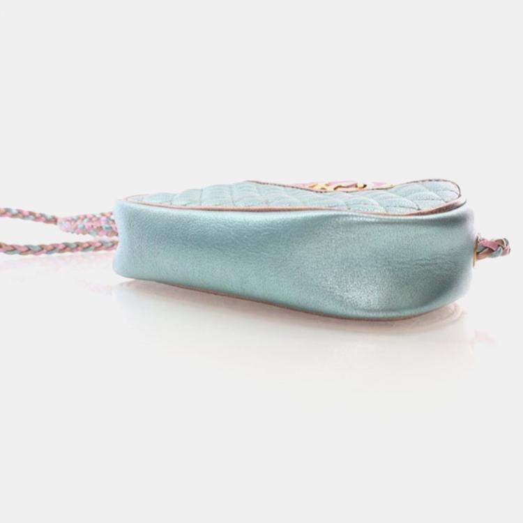 Pre Owned Gucci Trapuntata Mini Multicolor Metallic Calfskin Crossbody Bag