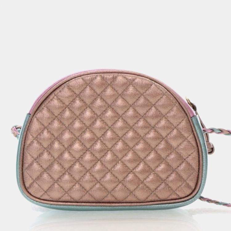 Pre Owned Gucci Trapuntata Mini Multicolor Metallic Calfskin Crossbody Bag
