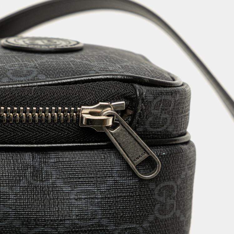 Pre Owned Gucci Grey Mini GG Supreme Interlocking G Satchel