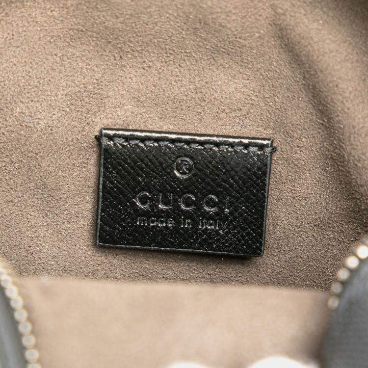 Pre Owned Gucci Grey Mini GG Supreme Interlocking G Satchel