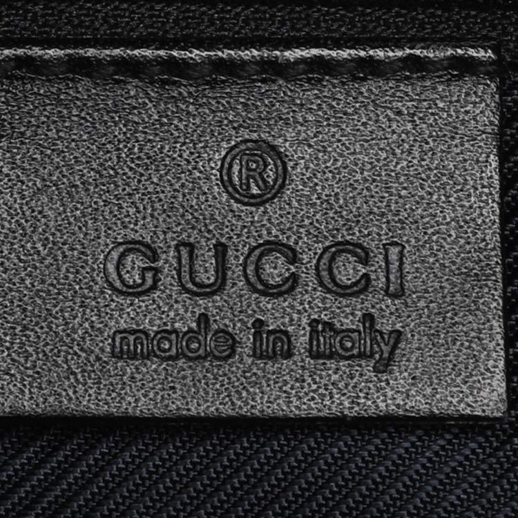 Pre Owned Gucci Black/Beige GG Canvas and Leather Jackie Hobo