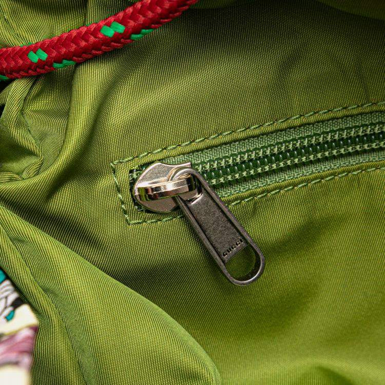 Pre Owned Gucci Multicolor The North Face Floral Multicolor Nylon and Leather Backpack