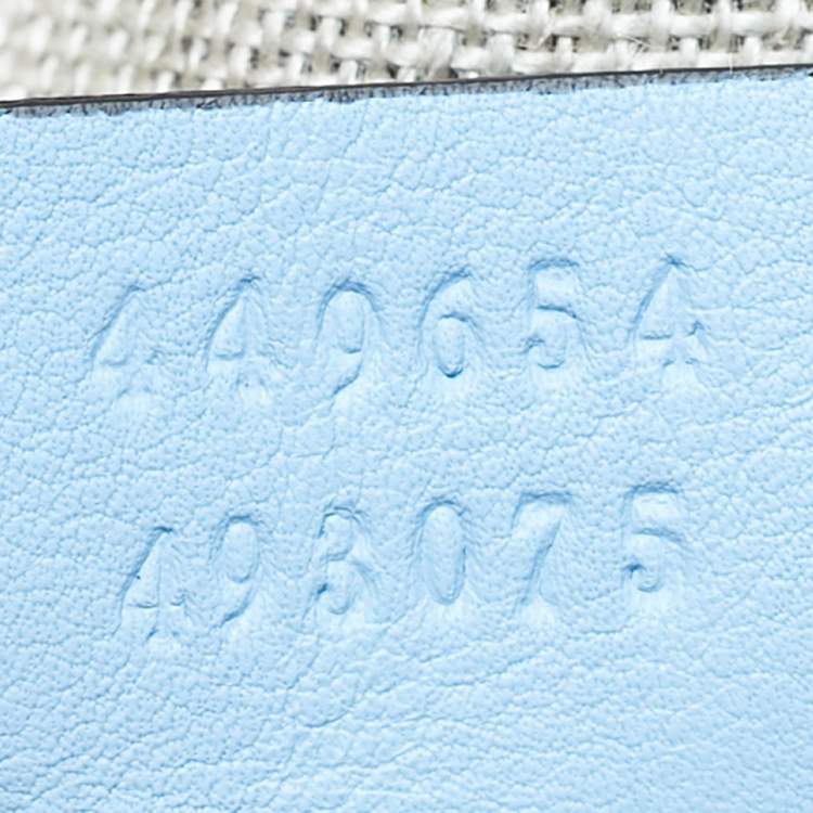 Pre Owned Gucci Light Blue Microguccissima Leather Mini Nice Dome Bag
