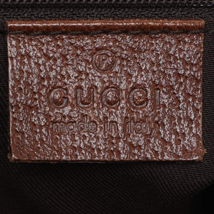 Pre Owned Gucci Blue/Brown GG Denim and Leather Abby Shoulder Bag