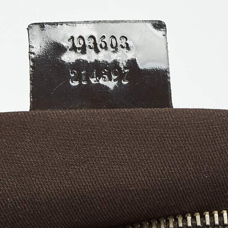 Pre Owned Gucci Brown/Beige GG Supreme Canvas and Leather Medium Joy Boston Bag