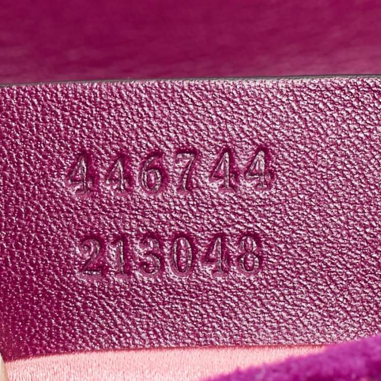 Pre Owned Gucci Purple Matelassé Velvet Mini GG Marmont Shoulder Bag