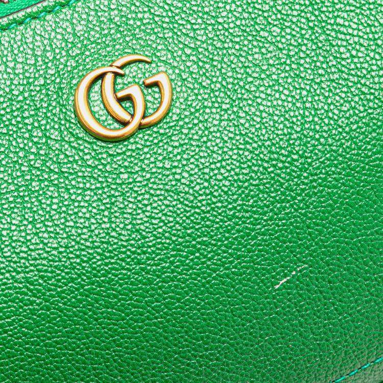 Pre Owned Gucci Green Mini Leather Aphrodite Shoulder Bag
