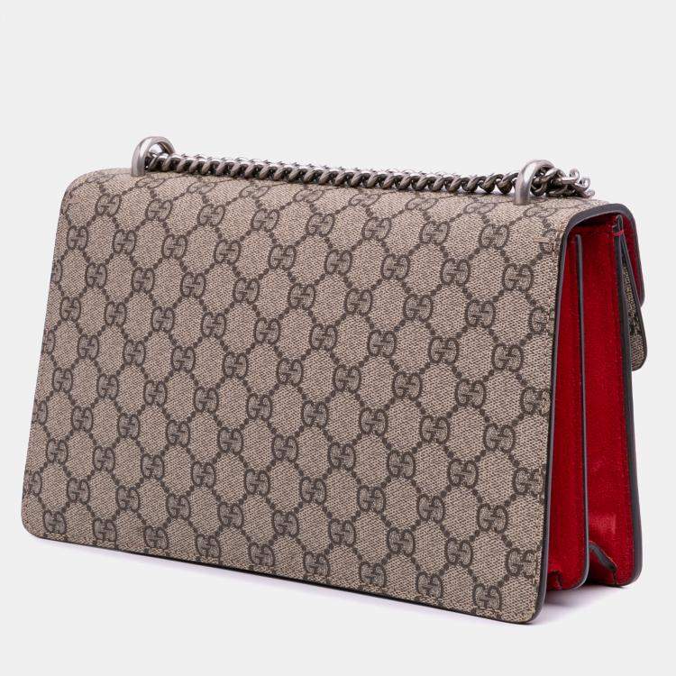 Pre Owned Gucci Beige Small GG Supreme Dionysus Shoulder Bag