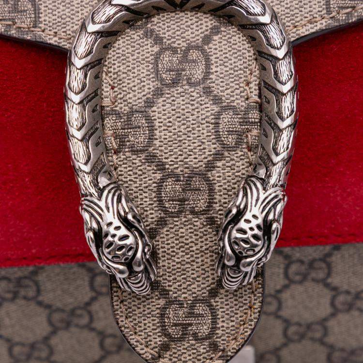Pre Owned Gucci Beige Small GG Supreme Dionysus Shoulder Bag