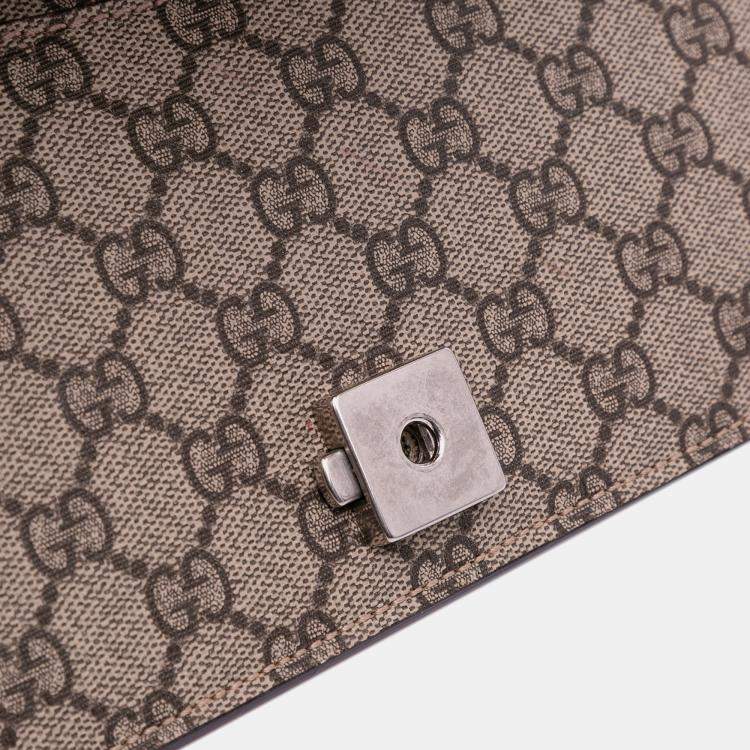 Pre Owned Gucci Beige Small GG Supreme Dionysus Shoulder Bag
