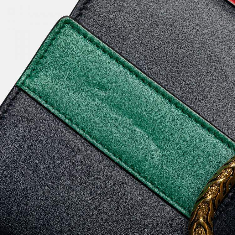 Pre Owned Gucci Multicolor Medium Leather Bamboo Dionysus Web Satchel