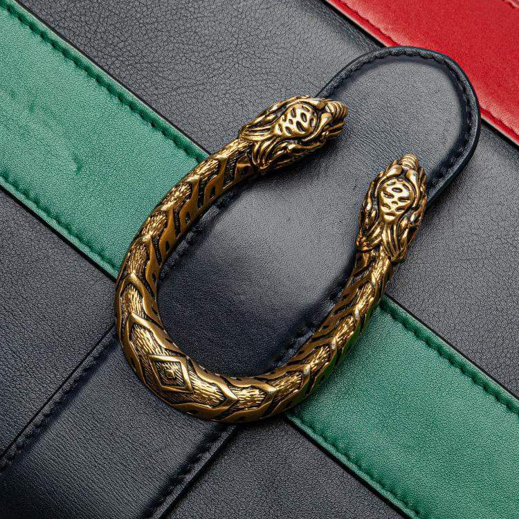 Pre Owned Gucci Multicolor Medium Leather Bamboo Dionysus Web Satchel