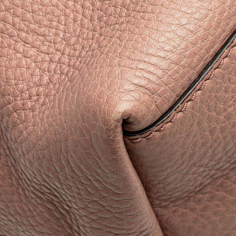 Pre Owned Gucci Pink Medium Leather Soho Chain Tote