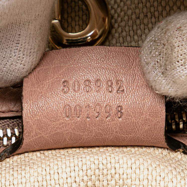 Pre Owned Gucci Pink Medium Leather Soho Chain Tote
