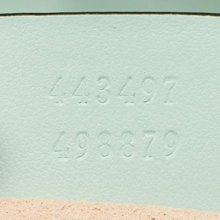 Pre Owned Gucci Mint Green Matelasse Leather Small GG Marmont Shoulder Bag