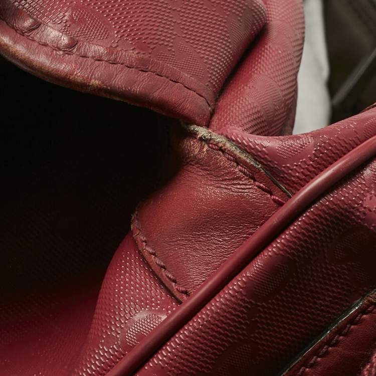 Pre Owned Gucci Red GG Imprime Canvas Diaper Messenger Bag