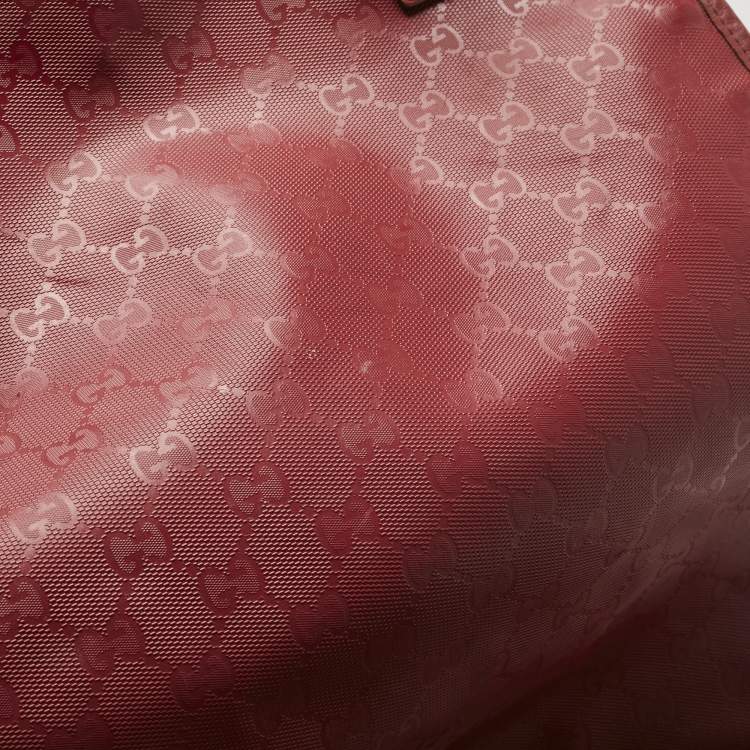 Pre Owned Gucci Red GG Imprime Canvas Diaper Messenger Bag