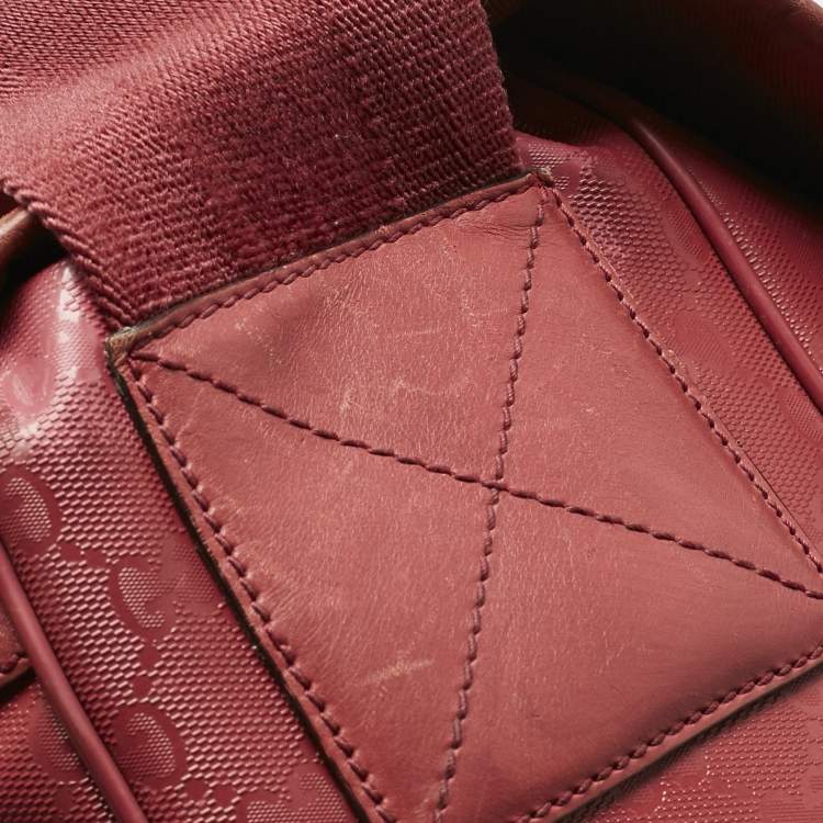 Pre Owned Gucci Red GG Imprime Canvas Diaper Messenger Bag