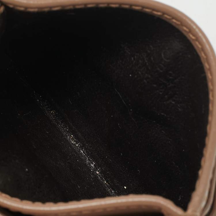 مملوكة مسبقًا Gucci Dusty Pink Matelassé Leather GG Marmont Card Holder