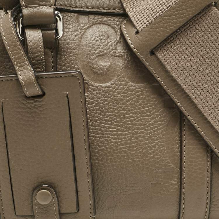 Pre Owned Gucci Beige Jumbo GG Leather Mini Duffel Bag