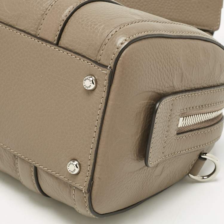Pre Owned Gucci Beige Jumbo GG Leather Mini Duffel Bag