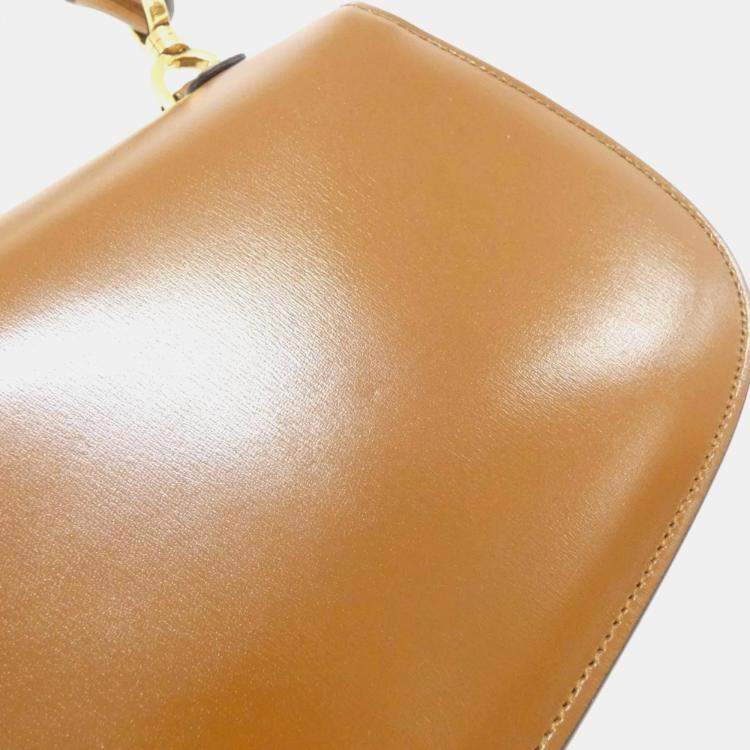 Pre Owned Gucci Bamboo 1947 Brown Leather Handbag