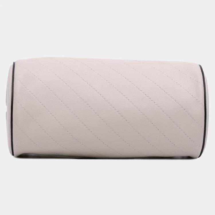Pre Owned Gucci White Small Leather Blondie Shoulder Bag