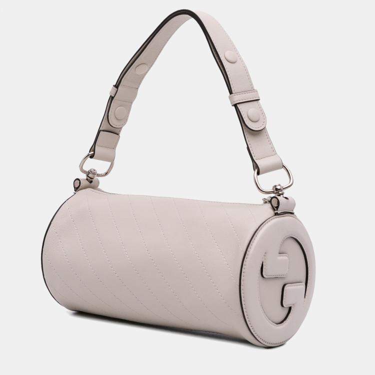 Pre Owned Gucci White Small Leather Blondie Shoulder Bag